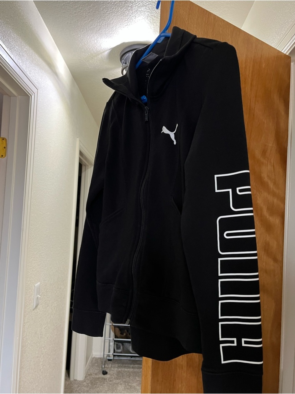 Puma Black Hoodie with White Logo